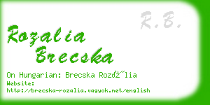 rozalia brecska business card